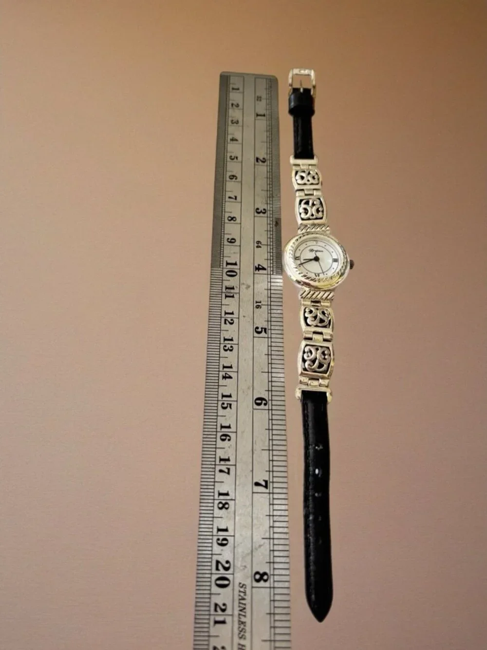 Brighton Camden Women's Watch 26MM Reversible Brown Black Bands New Battery